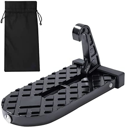 QIMEI-SHOP Auto Pedal Türstufe Klappleiter Auto Türpedal mit Sicherheitshammer für Einfachen Zugang zur Autodachspitze Dachzahnstange SUV Jeep RV Unterstützt bis zu 180 kg