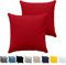 Dreamzie Kissenbezug 40x40 (Set mit 2) - 100% Jersey Baumwolle 150 g/qm Kissenbezüge - Rot - Für Kissen 40 x 40 cm - Kissenhülle - Kissenbezug - Resistent und Hypoallergen