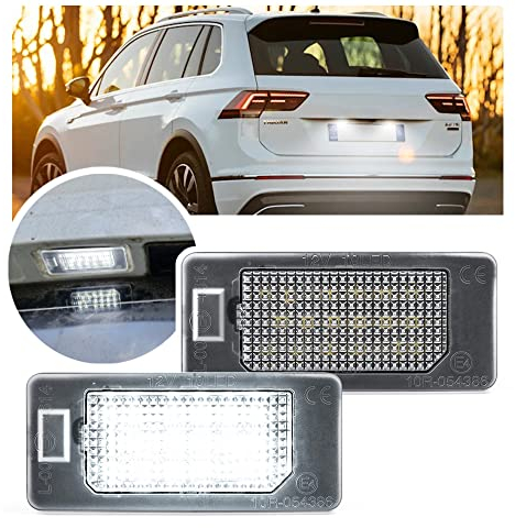 NSLUMO 2pc LED Kennzeichenbeleuchtung für Golf 6 MK7 Jetta Sharan 7N Touareg 7P Panamera Für Seat Alhambra Ibiza ST MKV Canbus Heckleuchten