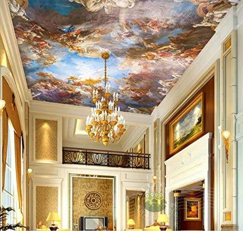 HDHGKYY Himmel Decke Tapete Baiyun Palast Engel Tapete Kinderzimmer Wohnzimmer Schlafzimmer 3D Decke Wandbild Wandaufkleber