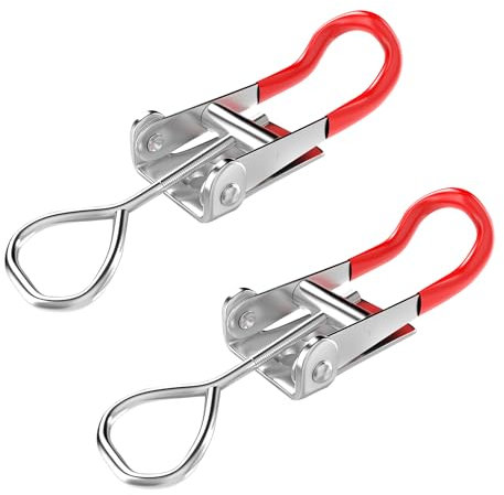 2Set Adjustable Toggle Latch Clamp (Lock Hole),660lbs Holding Capacity for Suitable for Toolbox, Door, Box, Trunk, Tractor Cover, Smoke Cover, Woodworking Fixture and Quick Release Pull Lock.