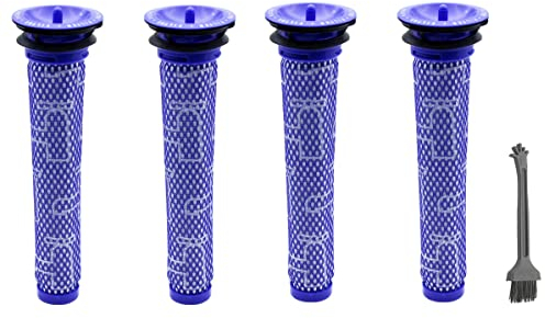 KENSHIRE V7 V8 pre-filtri 4 pezzi compatibili per Dyson DC58, DC59, V6 filtro, V7, V8 filtri di ricambio parte # 965661-01 per aspirapolvere cordless