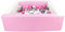 Velinda Bällebad Bällepool Bällebecken Spielbecken Kinderpool quadratisch 200 Bälle (Farbe des Pools/der Bälle: weiß, pink (Pastell)/weiß, rosa, grau)