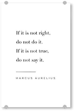 artboxONE Acrylglasbild 150x100 cm Typografie Marcus Aurelius Zitat - Bild Marcus Aurelius achtsamkeit dichter