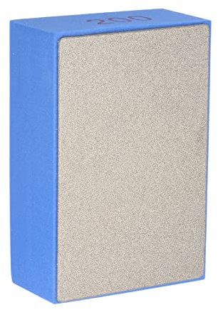 sourcing map Diamond Hand Polishing Pad 200 Grits 3.54 x 2.36 Full Diamond Sanding Block for Grinding Tile Glass Stone Marble Ceramic Metal