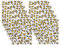 OLYCRAFT 13 x 16 cm Leopard Tattoo Sticker Temporäre Tattoo Aufkleber Gepard Leopardenmuster Leopardengesicht Abnehmbare Aufkleber Für Frauen Kunst Party Dekoration Halloween Kostüm Schwarz Und Gold