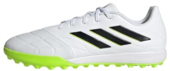 adidas Unisex Copa Pure.3 Turf Boots Football, Cloud White/Core Black/Lucid Lemon, 7 UK