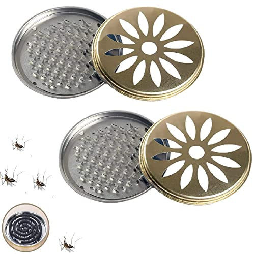 Support de Bobine de Moustique,Supports en Spirale de Moustiques en Acier Inoxydable,Porte-Encens en Métal Classique,2 Porte Spirale Anti Moustique en Métal,pour Maison,Jardin,Camping,Pêche,Extérieur