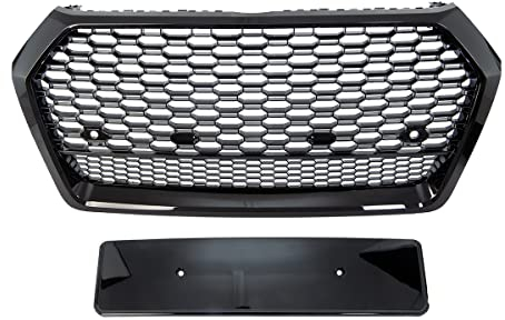 Kühlergrill Waben Grill Sport Schwarz hochglanz kompatibel für Audi Q5 FY 2017-2020 auch SQ5 DM Autoteile 4258