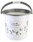 Joyo 6pcs Bucket set Includes: Bucket, Dust Bin, Tub, Stool, Jug, Soap Case (Silver)