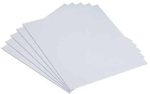 PATIKIL 5 Láminas de Acero Galvanizado, Placas de Acero Galvanizado de 10x10 cm y 0,8 mm de Grosor para Reparación de Tejados, Fijación, Manualidades y Proyectos de Bricolaje