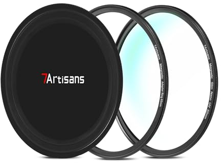 7artisans Filtro Nanomagnetico Filtro UV Filtro ND Per la Riduzione Della Luce/Filtro Polarizzatore CPL/Filtro Gradiente GND/Nebbia Nera 1/4 Filtro per Fotografia di Ritratto (82mm MRCUV)