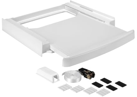FIGEVIDA Kit sovrapposizione Lavatrice Asciugatrice Compatibile per Wpro SKS100 Kit colonna bucato universale 484000008436