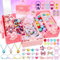 172 Stück Schmuckspielzeug für Mädchen, Juwelringe,Halsketten Armbänder,Haargummis,Haarspangen,Prinzessin Verkleiden Sich Spielzeug, Geschenke Mädchen 3 4 5 6 7 8 10+ Jahren Geburtstag Weihnachts