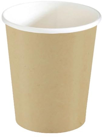 Generico 50 200 500 1000 bicchieri di carta ecofriendly bianchi marroni da 200 ml Cartoncino USA e GETTA Bevande Fredde e Calde Compleanni Feste riciclabili (50 pezzi beige)