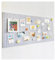 Rokeblau 120 x 80cm große Pinnwand, dekorative Pinnwand aus Filz, 0,9cm dick, faltbare Fototafel mit selbstklebendem Klebeband, Sichttafel für Wände in der Schule, zu Hause, im Büro/Splitter grau