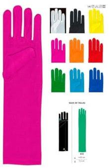 DISBACANAL Guantes poliamida colores 50cm - Fucsia