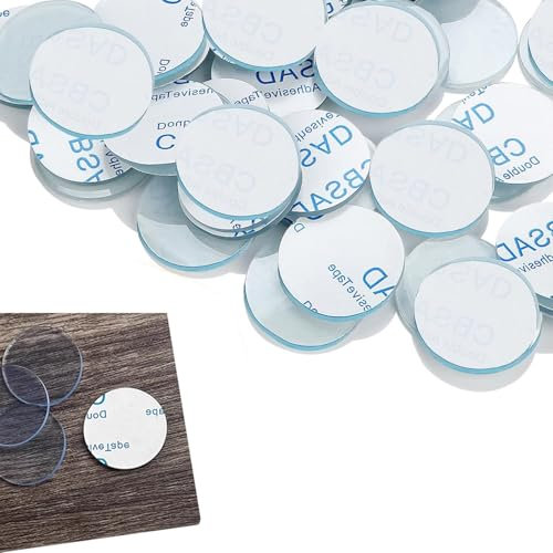 QZKJQDD 50 Stück Gummipuffer, Gummipuffer Selbstklebend, Anti Rutsch Pads, Glasplatte Rund, Gumminoppen für Glasplatten, Glasplatte, Antirutsch Pads, Für Glasplatten, Tische, Schränke
