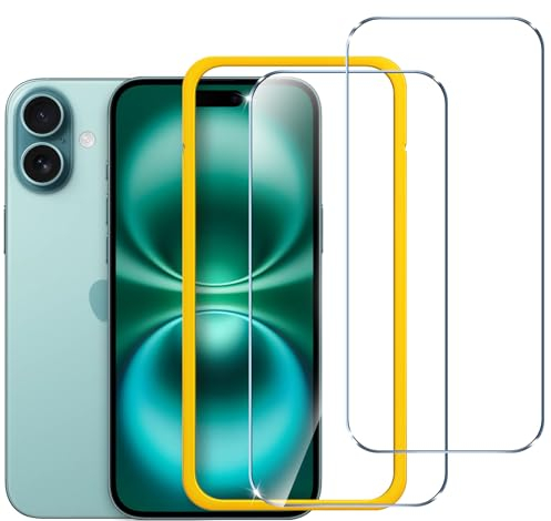 ivoler 2 Stück Schutzfolie für iPhone 15 Plus/iPhone 16 Plus 6.7 Zoll, Panzer Schutz Glas Folie Displayschutz mit Einfaches Installationswerkzeug, 9H Härte, HD Klar, Anti-Kratz, Anti-Bläschen