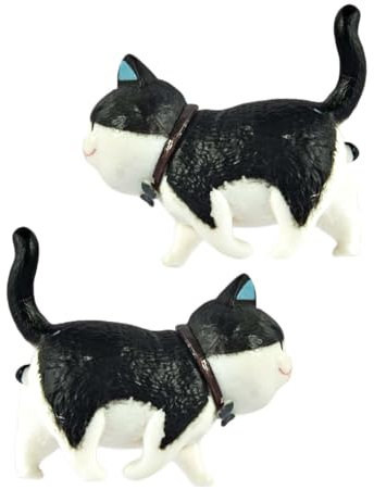 MagiDeal 2 pomos de puerta con forma de gato, bonitos pomos para cajones, tiradores para armario, cómoda, dormitorio, habitación de niños, Negro