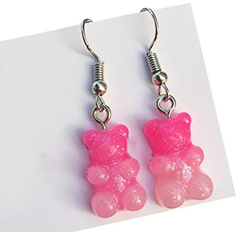 Watreketal Ohrringe,1 Paar Mode Schöne Süßigkeiten Farbe Cartoon Gummibärchen Harz Baumeln Ohrringe Kleine Tier Ohr Danglers Frauen Schmuck Geschenke