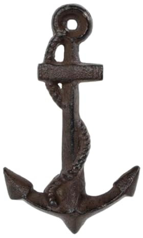 vonlu Wanddekoration Anker, Gusseisen, braun, Maritim, Badezimmer, Wohnzimmer, Gastro, Geschenkidee, Geburtstag, Bootsanker, Boot, Schiff, Deko, Hochzeit, Tischdeko, Strandrestaurant, zum Aufhängen