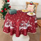 Tischdecke Weihnachten Weihnachtstischdecke Abwaschbar Weihnachtsdeckchen Christmas Table Cloth Garten Tischdecke Wachstuch Rund Oval Eckig Indoor (Rot, Eckig 85 x 85 cm)