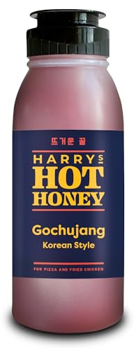 Harrys Hot Honey Gochujang Sauce - Hot Honey with Korean Pepper - 280g | 100% Natural, No Additives – Perfect for Pizza, Grilled Chicken, Rib-Eye Steak & Stir-Fry – Made in UK