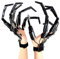 Halloween Gelenkfinger,Wearable Articulated Finger Extensions Skull Bone Fingers Prop Claw Gloves,Flexible Lustige Halloween Kostüm Party Geisterklaue,Halloween Party Cosplay-Kostüm (Schwarz)