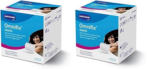 Omnifix Elastic: el Esparadrapo de Gran Tolerancia Cutánea para la Completa Cobertura y Fijación de Vendajes; 5mx5cm (Paquete de 2)