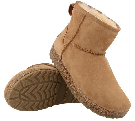 HAFLINGER Lammfell Leder Boots Aino Outdoor Stiefel unisex Braun (Chestnut 1582), Gr 41