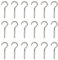 MindWissUp 18pcs M3.5 x 50mm Screw Hooks Open Eye Cup Screw-in Ceiling Hooks Nickel Plated Indoor and Outdoor Wall for Hanging Plants, Cups, Kitchen Cabinet Shelf(2inch)