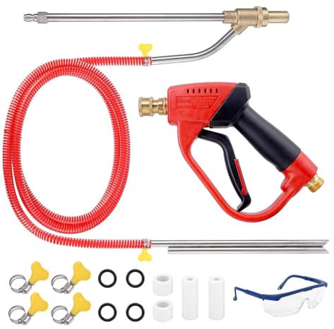 Ohulelks Kit Sabbia per Idropulitrice con Pistola, Sabbia da 5000 PSI per Idropulitrice con 4 Ugelli di Ricambio