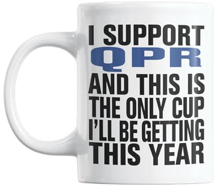 Gift Island QPR Football Secret Santa Mug Gift for QPR Supporters | Mug Gift for QPR Fans | Football Stuff, Joke Mug for Friends, Colleague, Cousin, Uncle, Dad, Father, Son, Brother 11oz