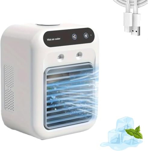 Glacier Breeze Ac-2025 New Glacier Breeze Portable Ac Unit, 2 Speeds Adjustable, Ultra-Quiet, Portable Air Conditioner Instant Cooling, Evaporative Cooler Air Conditioner (White)