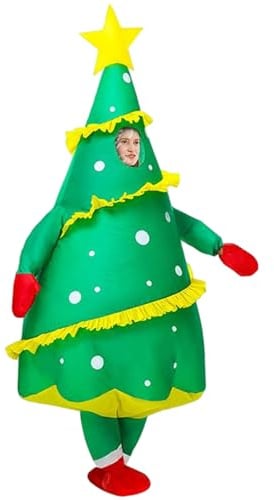 NASSMOSSE Déguisement de sapin de Noël, déguisement gonflable amusant pour adulte, pour femmes et hommes, fête Noël, cosplay