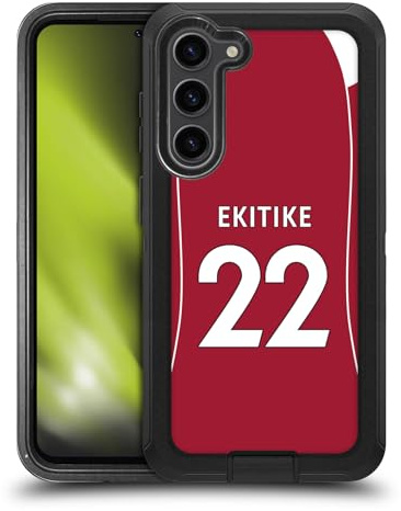 Head Case Designs Liverpool Football Club Hugo Ekitiké 2025/26 Spieler Heimtrikot 1. Gruppe Ultragepanzertes Stoßfestes Gehäuse [Militärischer Grad] kompatibel mit Samsung Galaxy S23+ 5G