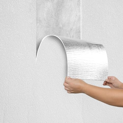 Camiraft Peel and Stick Wall Panels Self-Adhesive Warm White Textured Wallpaper Waterproof Insulating Wall Paper 2.3mm Thick Contact Paper for Kitchen,Living Room,Bedroom,Ceilings,Cabinets,50x280CM