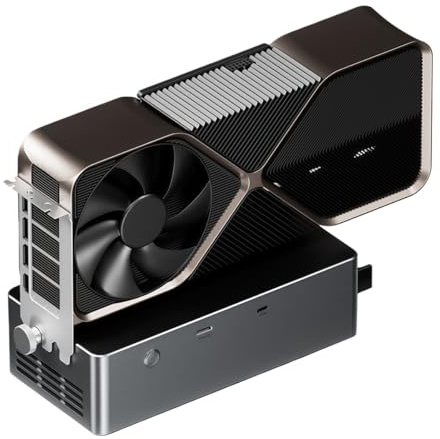 PUSOKEI Dock Station GPU Esterna, Box EGPU con Interfaccia TGX OCuLink/USB4.0/Hot Swapping, Alimentatore Integrato da 800 W, Dock EGPU PCIe 4.0 X4 per PC Laptop (Black)