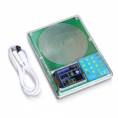 Uqezagpa Generador de frecuencia ajustable de alta precisión de 0,001 Hz a 200 kHz, carcasa ABS, entrada de laboratorio y uso al aire libre, generador de frecuencia recargable portátil