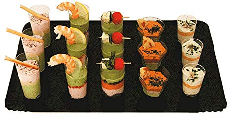 García de pou Plateaux Traiteur 19X28 Cm Or/Noir Carton - 100 unités