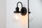 Yosoan Lighting Modern Vintage Industrial Globe Sconce Wall Light Fitting with 5.9” Clear Glass Lampshade, for Office Home Kitchen Living Room Bedroom Loft Bar (Black)
