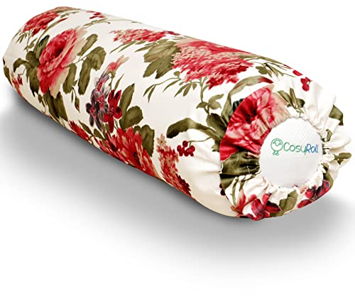 Original CosyRoll® Seitenschläferkissen & Kuschelkissen | Besser schlafen Kissen | 100% Baumwolle & Füllung aus Mikrofasern | 90cm x 30cm | Kissen mit Bezug Primrose (Farbe: Muster)