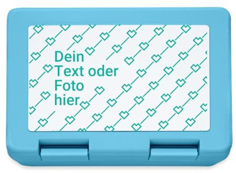 Spreadshirt Personalisierbare Brotdose Selbst Gestalten Mit Foto Oder Text Wunschmotiv Brotdose Lunchbox, One size, Saphirblau