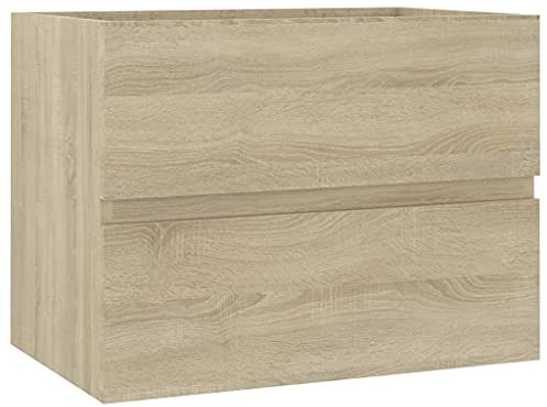 vidaXL Waschbeckenunterschrank Waschtisch Unterschrank Badmöbel Badschrank Badezimmerschrank Badezimmer Sonoma-Eiche 60x38,5x45cm Holzwerkstoff
