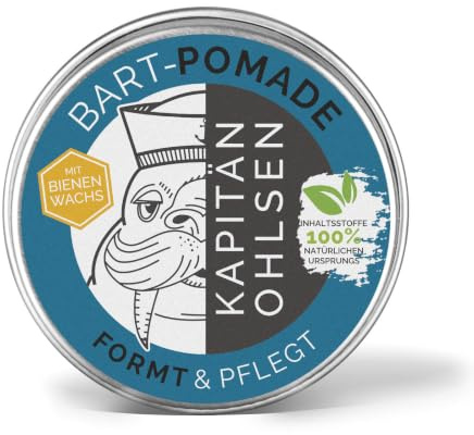 Kapitän Ohlsens Bart Pomade - Bartpflege und Styling - 100% natürlich - 60ml