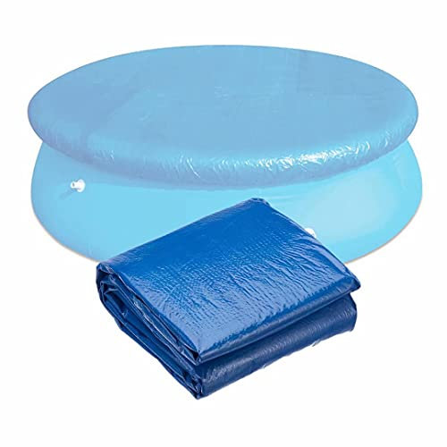 Hmpet Bache Piscine Gonflable 305 CM,Bache Hivernage Piscine Hors Sol,Anti-UV Bache de Protection Peinture,Bleu,305cm