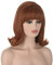 60er Jahre Perücke | FVCENT Hippie Perücke 70er Jahre Retro Bienenstock Stil Vintage Look Flicked Beehive Bob nach außen gewellt Perücke mit Pony (Ginger)