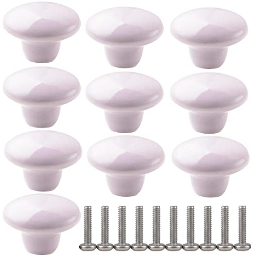 ZESLIV 10 Stk Möbelknöpfe 38mm Lila bunte Möbelgriffe Keramik Schubladenknopf Schrankgriff Möbelknopf Kinderzimmer Möbelknauf