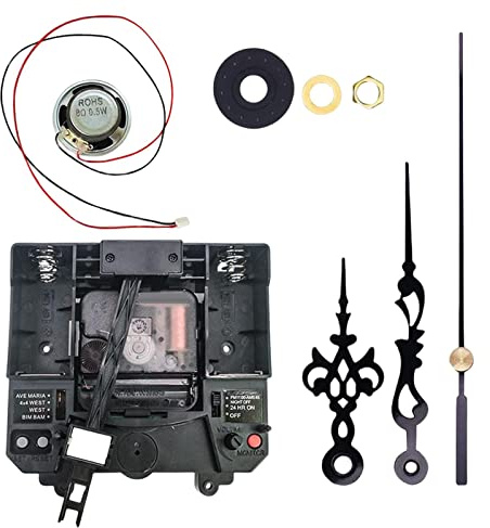 Milageto Grand Mouvement d' à Pendule, avec raccords pour Aiguilles Pièces Accessoires Musique Silencieux Fabrication pour réparation, Style D